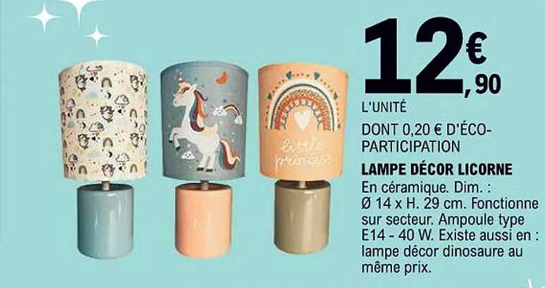 LAMPE DÉCOR LICORNE