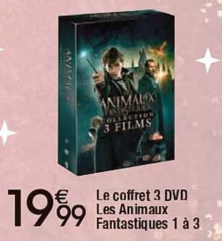 Le coffret 3 DVD Les Animaux Fantastiques 1 à 3