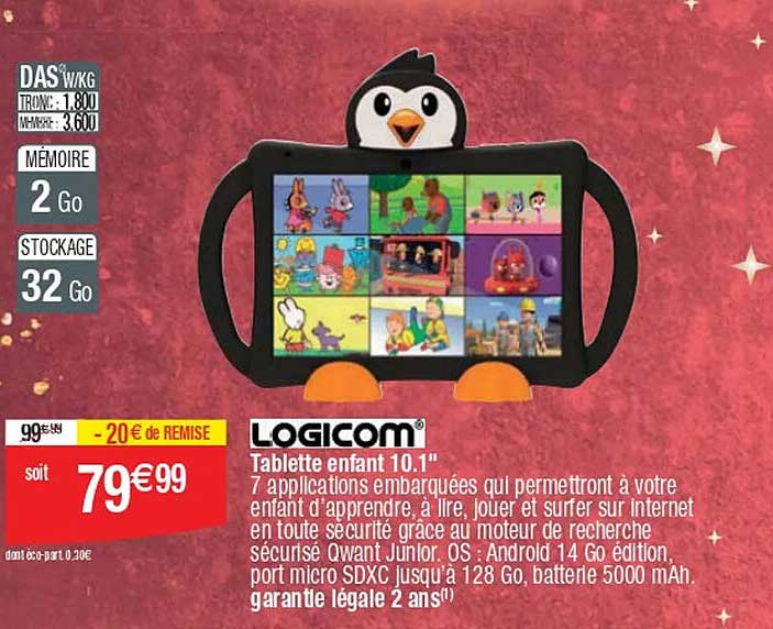 Logicom Tablette enfant 10.1"