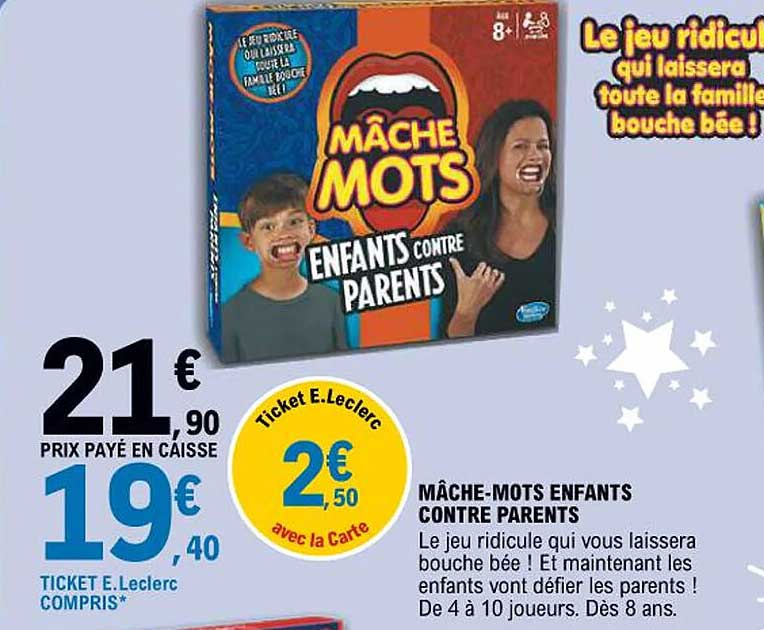 MÂCHE-MOTS ENFANTS CONTRE PARENTS