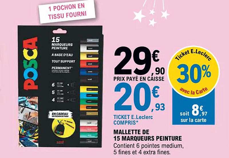 Malette de 15 marqueurs peinture