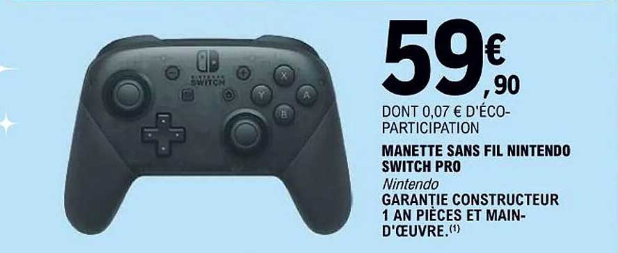 MANETTE SANS FIL NINTENDO SWITCH PRO