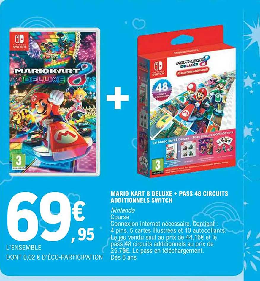 MARIO KART 8 DELUXE + PASS 48 CIRCUITS ADDITIONNELS SWITCH