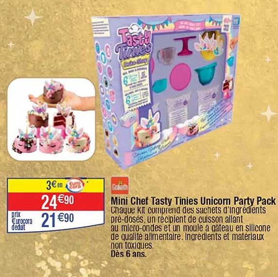 Mini Chef Tasty Tinies Unicorn Party Pack