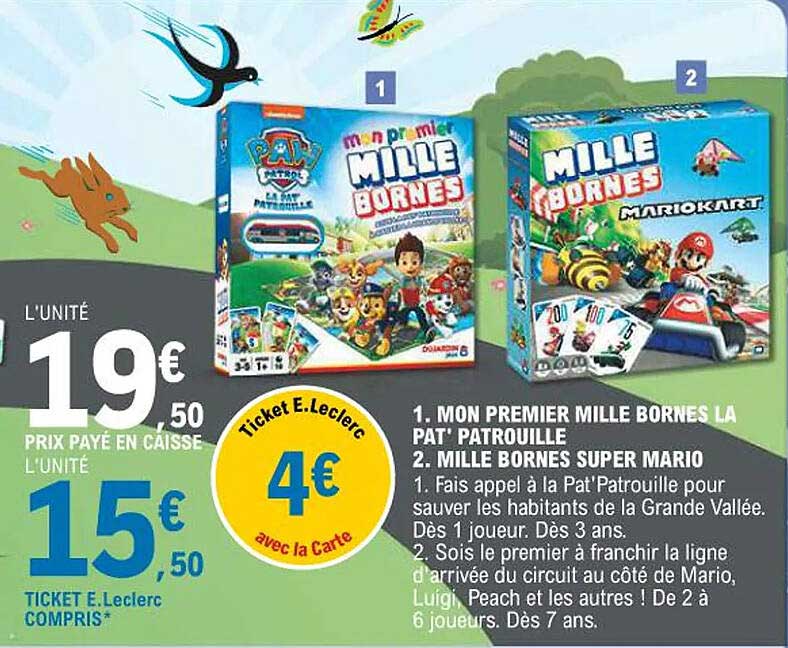 MON PREMIER MILLE BORNES LA PAT' PATROUILLE  
MILLES BORNES SUPER MARIO