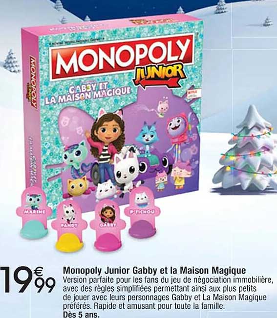 Monopoly Junior Gabby et la Maison Magique