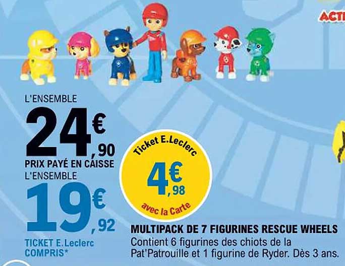 MULTIPACK DE 7 FIGURINES RESCUE WHEELS