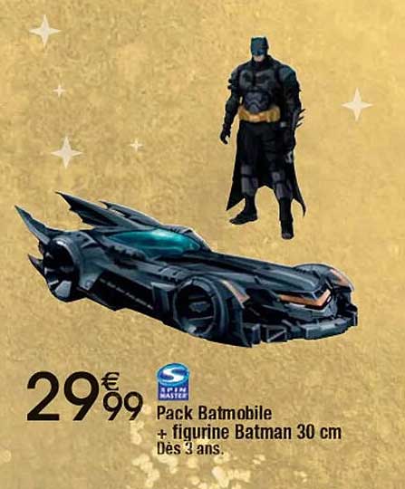 Pack Batmobile + figurine Batman 30 cm