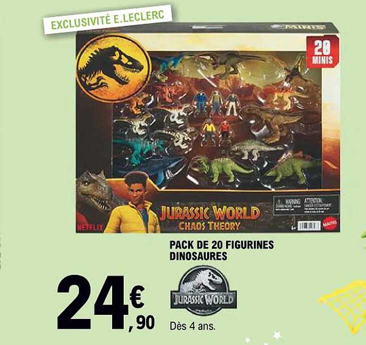 PACK DE 20 FIGURINES DINOSAURES