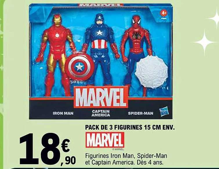 PACK DE 3 FIGURINES 15 CM ENV.