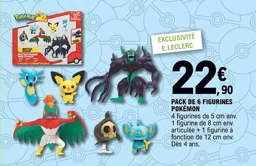 PACK DE 6 FIGURINES POKÉMON