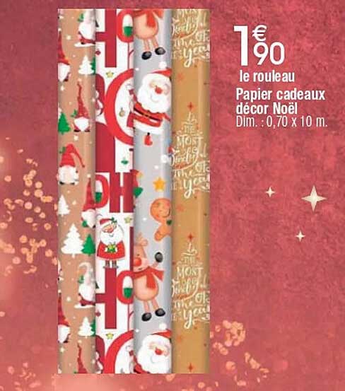 Papier cadeaux décor Noël