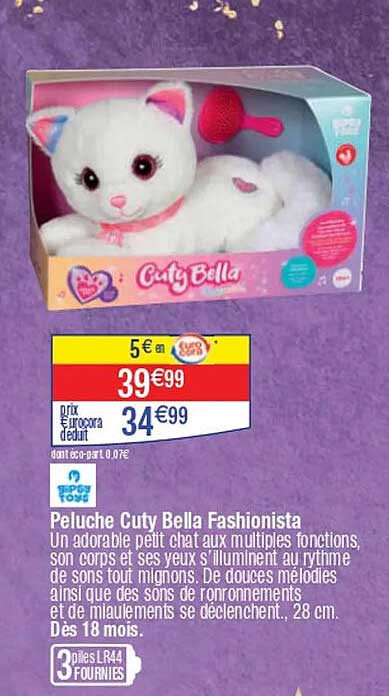 Peluche Cutty Bella Fashionista