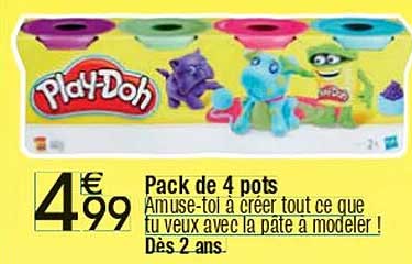 Play-Doh Pack de 4 pots