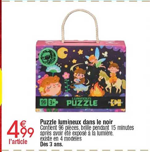 Puzzle lumineux dans le noir