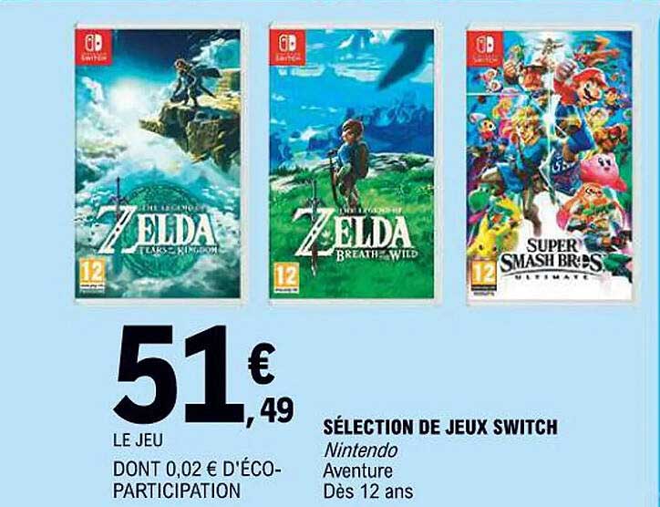 Sélection de jeux Switch