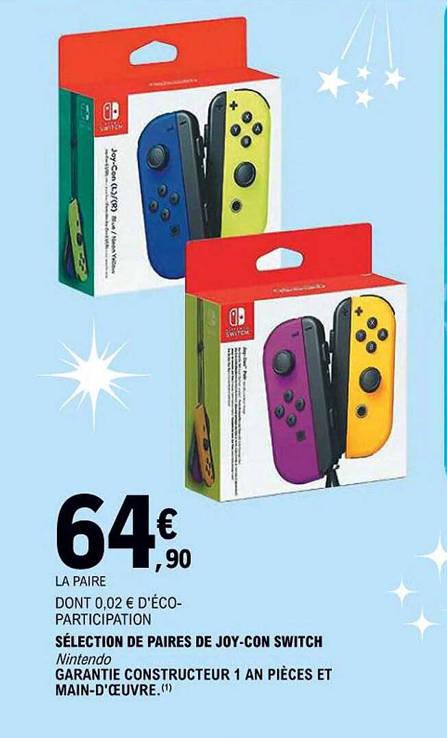 SÉLECTION DE PAIRS DE JOY-CON SWITCH Nintendo