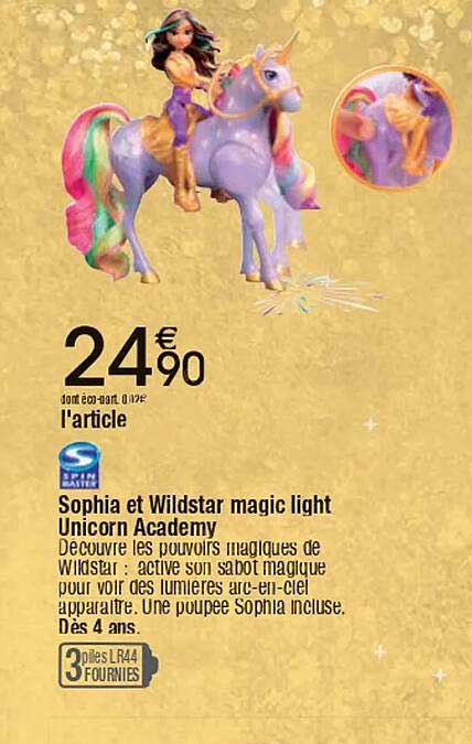 Sophia et Wildstar magic light Unicorn Academy