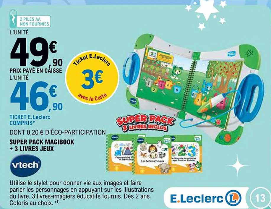 SUPER PACK MAGIBOOK + 3 LIVRES JEUX