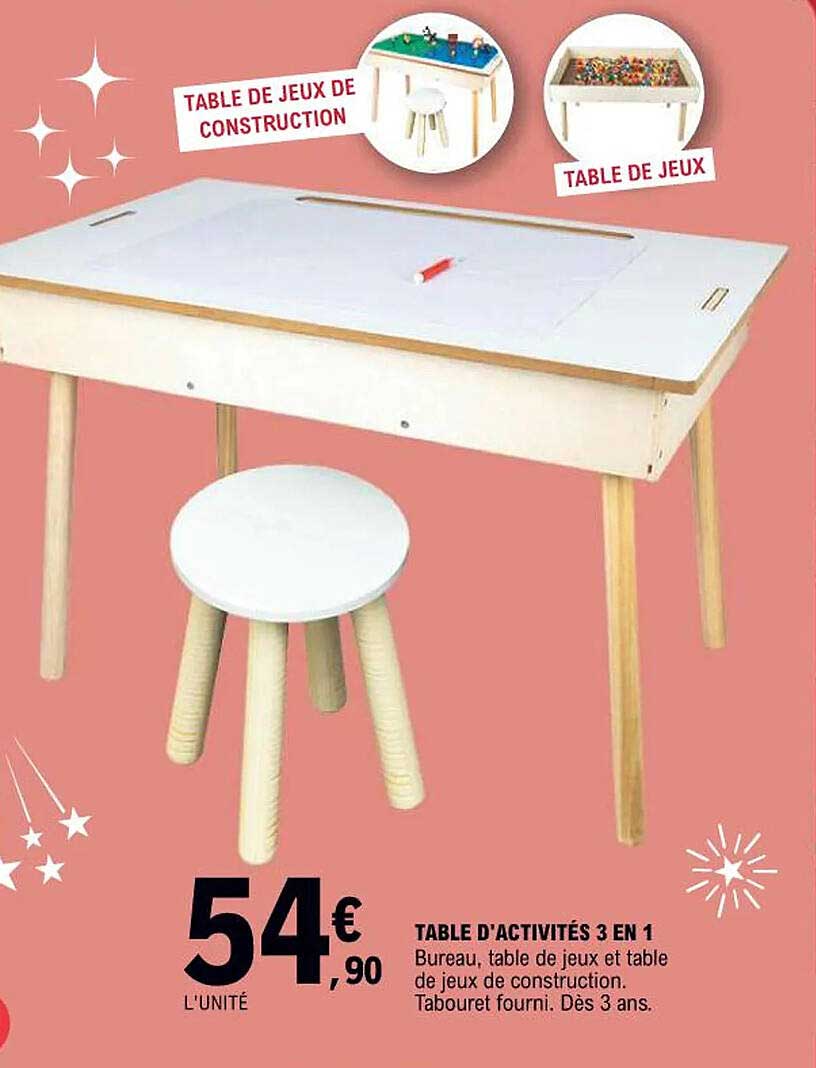 TABLE D'ACTIVITÉS 3 EN 1