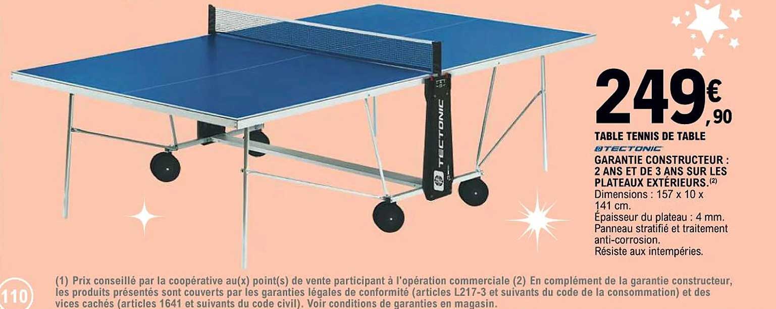 TABLE TENNIS DE TABLE