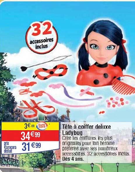 Tête à coiffer deluxe Ladybug