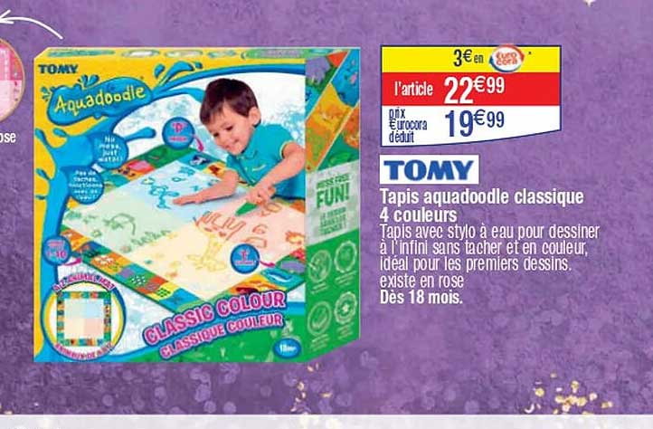 TOMY Tapis aquadoodle classique 4 couleurs