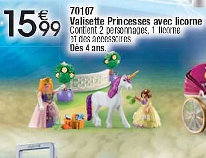 Valisette Princesses avec licorne