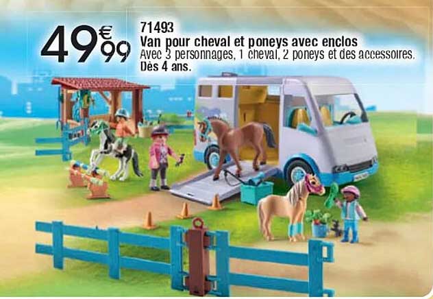 Van pour cheval et poneys avec enclos