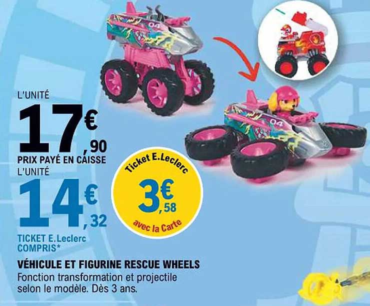 VÉHICULE ET FIGURINE RESCUE WHEELS