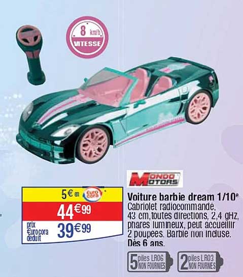 Voiture barbie dream 1/10°