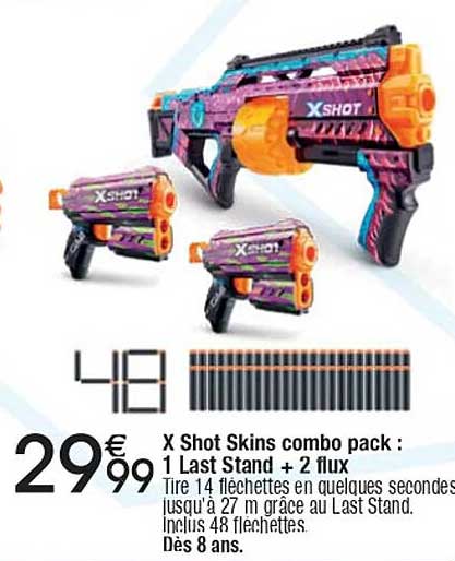 X Shot Skins combo pack : 1 Last Stand + 2 flux