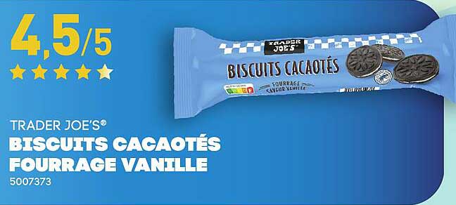 BISCUITS CACAOSETÉS FOURRAGE VANILLE