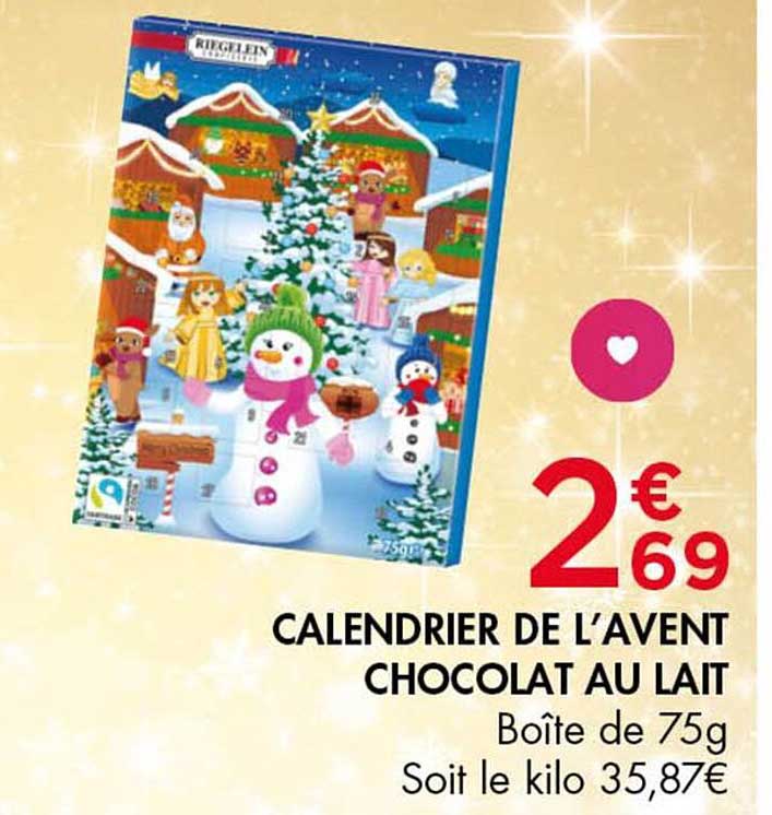 CALENDRIER DE L'AVENT CHOCOLAT AU LAIT