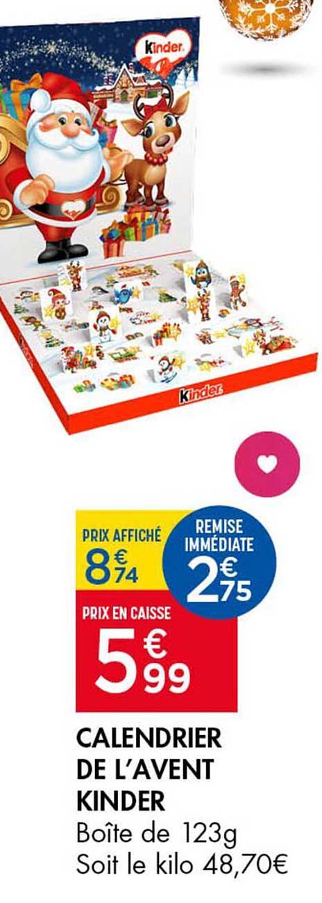 CALENDRIER DE L'AVENT KINDER