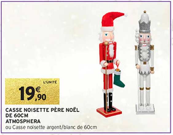 CASSE NOISETTE PÈRE NOËL DE 60CM ATMOSPHERA