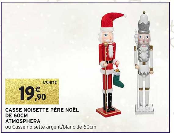 CASSE NOISETTE PÈRE NOËL DE 60CM ATMOSPHERA