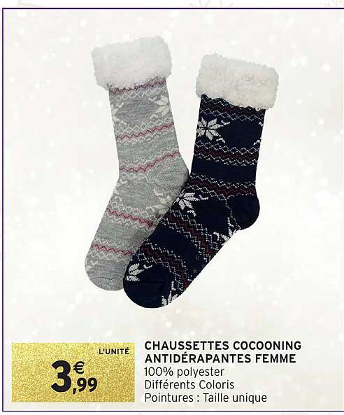 CHAUSSETTES COCOONING ANTIDÉRAPANTES FEMME