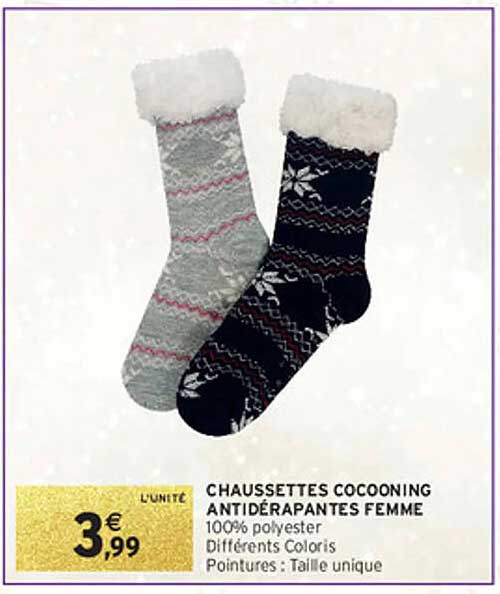 CHAUSSETTES COCOONING ANTIDÉRAPANTES FEMME