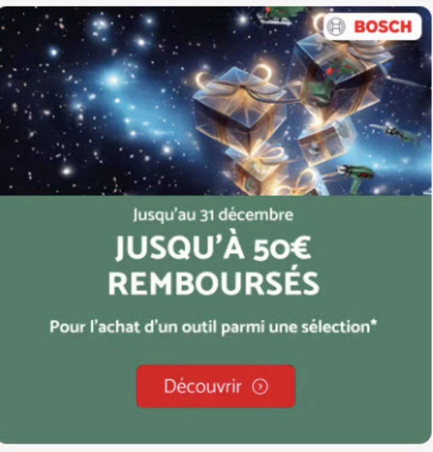 JUSQU'À 50€ REMBOURSÉS