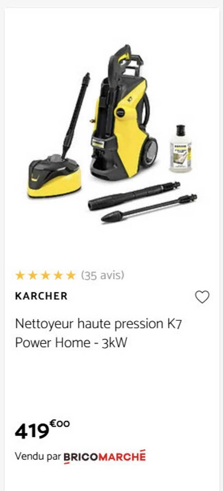 KARCHER Nettoyeur haute pression K7 Power Home - 3kW