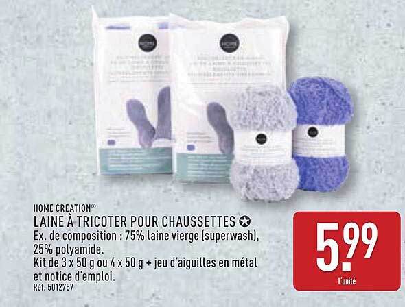 LAINE À TRICOTER POUR CHAUSSETTES