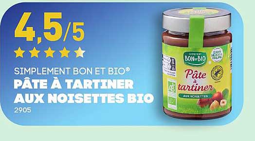 Pâte à tartiner aux noisettes bio