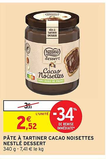 PÂTE À TARTINER CACAO NOISETTES NESTLÉ DESSERT