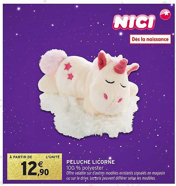 Peluche Licorne offre chez Intermarche Hyper