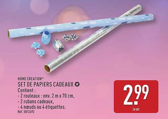 SET DE PAPIERS CADEAUX