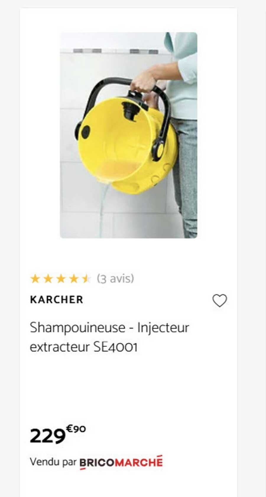 Shampoigneuse - Injecteur extracteur SE4001