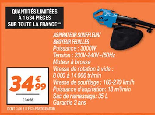 ASPIRATEUR SOUFFLEUR/ BROYEUR FEUILLES