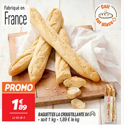 BAGUETTES LA CROUSTILLANTE X4