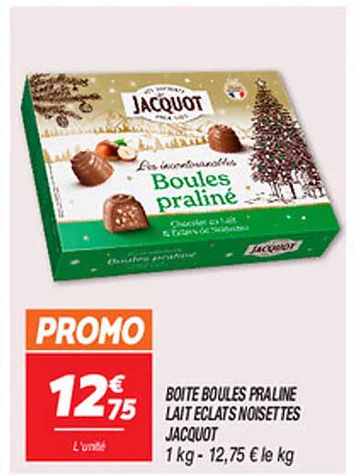 BOITE BOULES PRALINE LAIT ÉCLATS NOISETTES JACQUOT